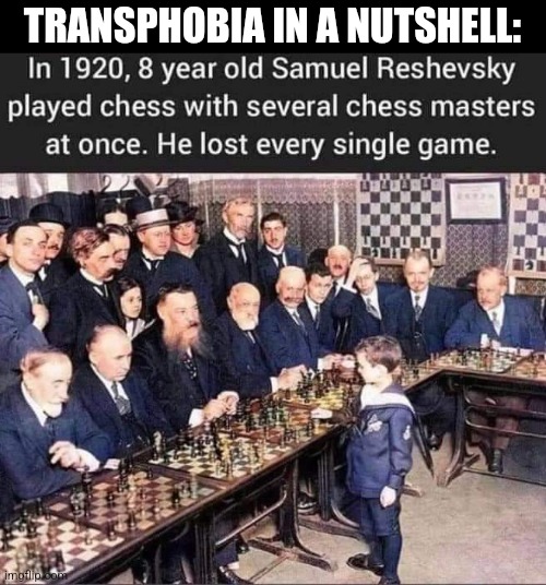 Transphobia Chess | TRANSPHOBIA IN A NUTSHELL: | image tagged in chess,transgender | made w/ Imgflip meme maker