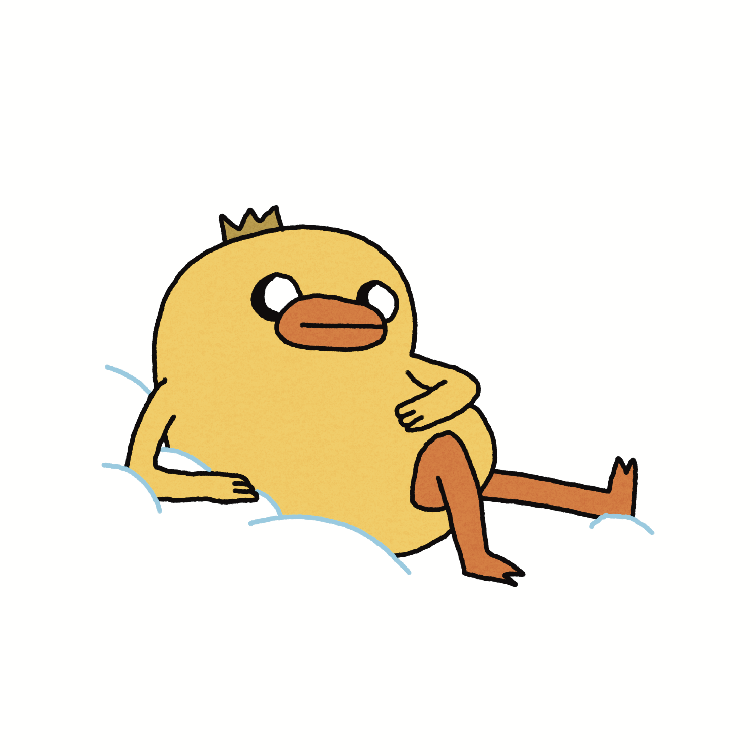 High Quality Jake Duck Relaxing Blank Meme Template