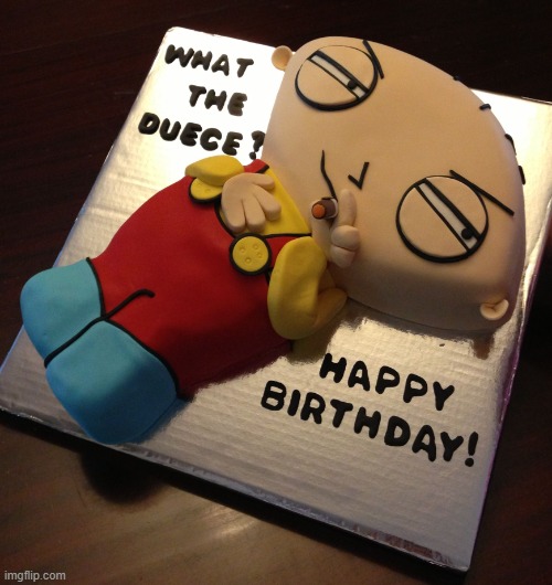 Stewie Cake | image tagged in stewie cake | made w/ Imgflip meme maker