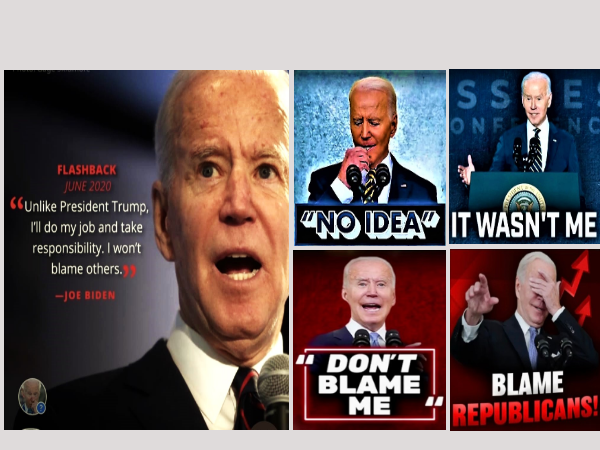 Biden plays the blame game Blank Meme Template