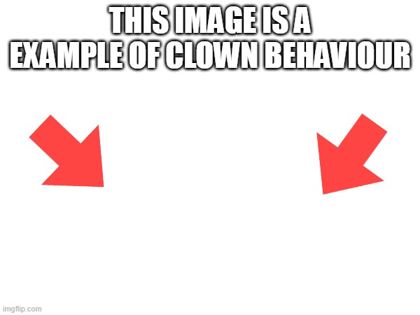 This image is a example of clown behaviour Blank Meme Template