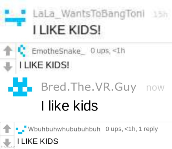 the squad | image tagged in lala likes kids,emosnake likes kids,i like kids,chrono i like kids | made w/ Imgflip meme maker
