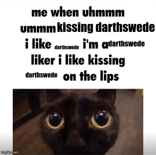 me when uhmm umm | kissing darthswede; darthswede; darthswede; darthswede | image tagged in me when uhmm umm | made w/ Imgflip meme maker