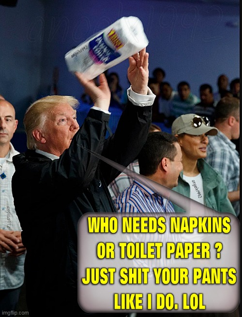 diaper donald | image tagged in maga morons,florida,toilet paper,donald trump is an idiot,clown car republicans,diarrhea | made w/ Imgflip meme maker