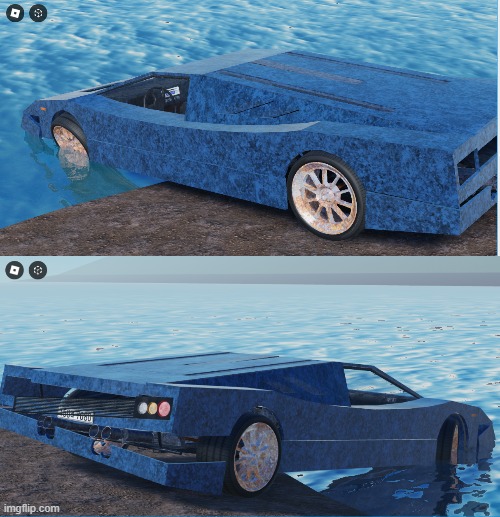 abandoned crashed supercar i made in roblox | made w/ Imgflip meme maker