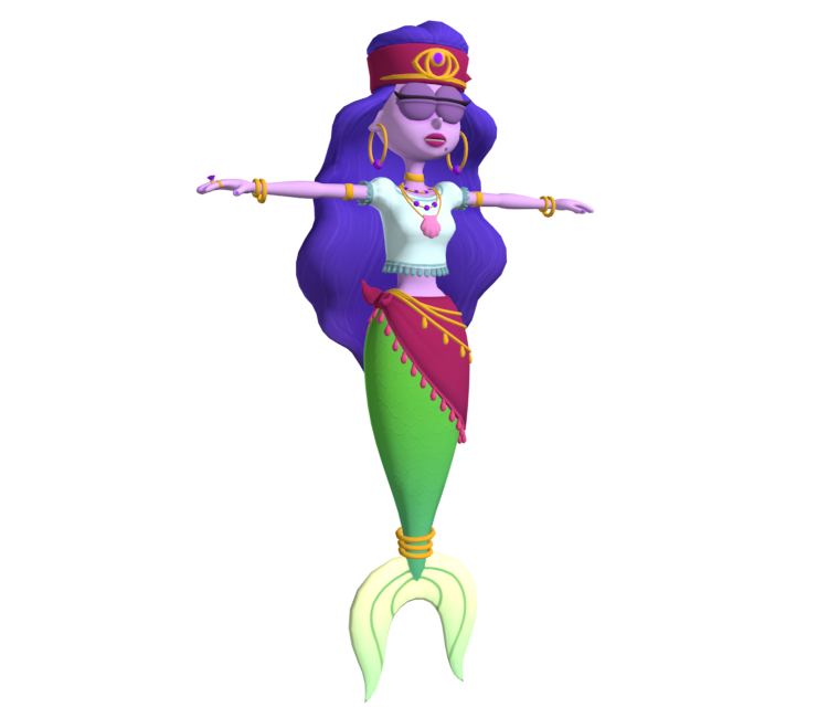 High Quality mermaid t-pose Blank Meme Template