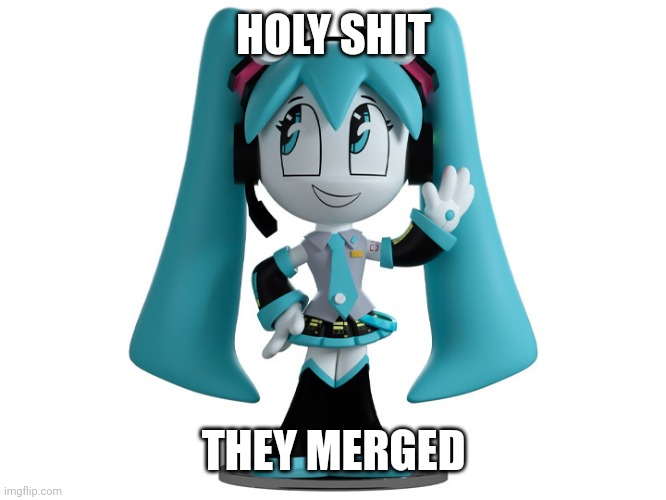 Damn! | HOLY SHIT; THEY MERGED | image tagged in jenny miku | made w/ Imgflip meme maker