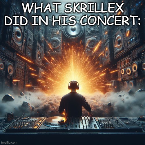 the boys | WHAT SKRILLEX DID IN HIS CONCERT: | image tagged in skrillex | made w/ Imgflip meme maker