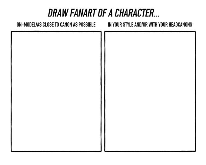 High Quality Fanart difference Blank Meme Template