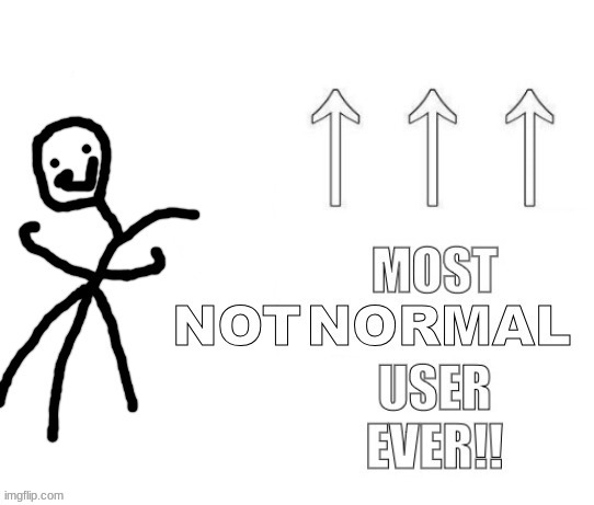 most not normal user ever | image tagged in most not normal user ever | made w/ Imgflip meme maker