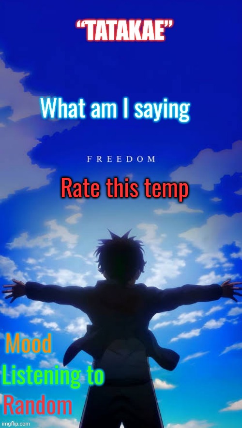 Gojo's AOT template | Rate this temp | image tagged in gojo's aot template | made w/ Imgflip meme maker