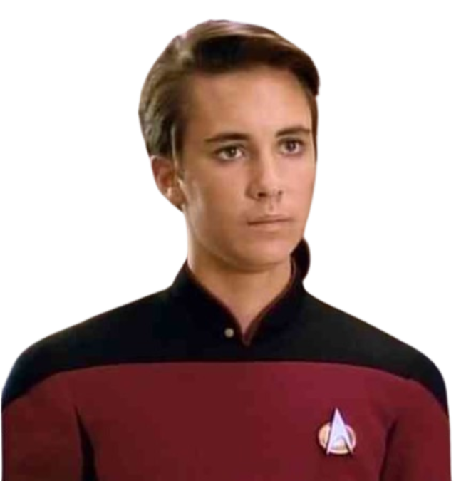 High Quality Wesley Crusher Transparent Background Blank Meme Template