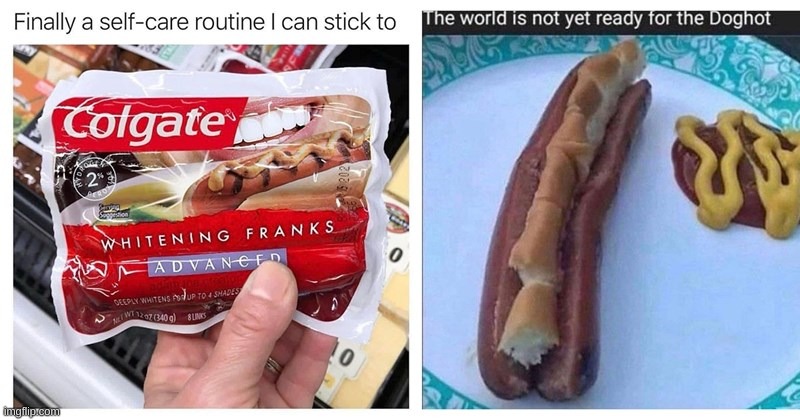 the double meme | image tagged in hot dog | made w/ Imgflip meme maker