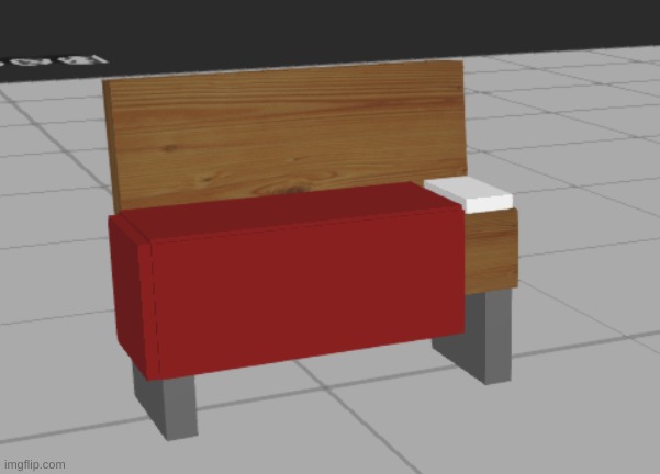minecraft bed bench | made w/ Imgflip meme maker