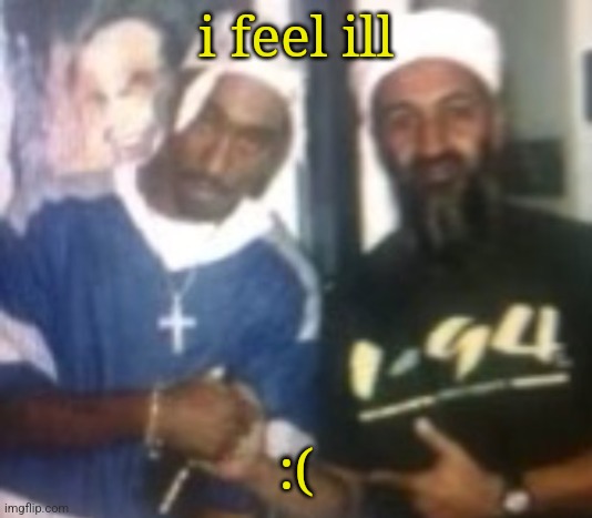 gang | i feel ill; :( | image tagged in gang | made w/ Imgflip meme maker