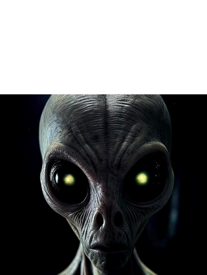 Alien Witnessing Blank Meme Template