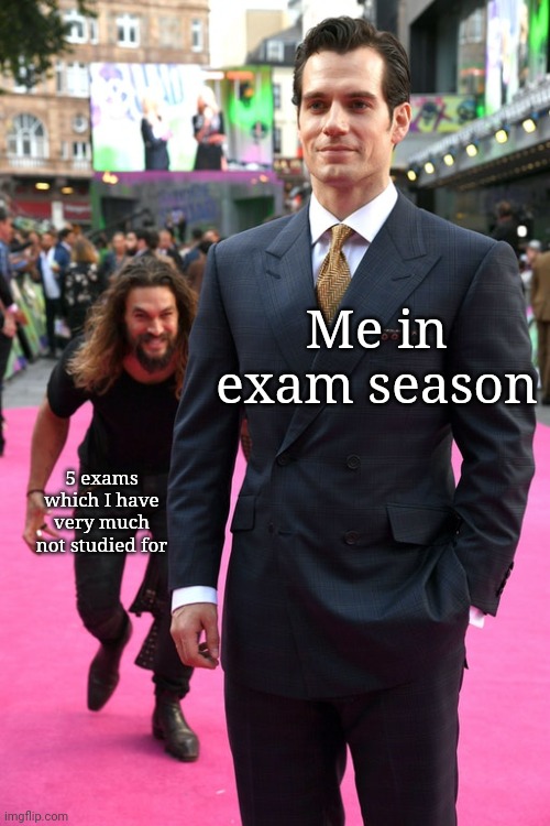 (I'm back briefly) one of these exams is to skip a class | Me in exam season; 5 exams which I have very much not studied for | image tagged in memes,relatable,school,exams,study | made w/ Imgflip meme maker