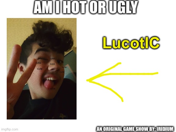 Gameshow | LucotIC | image tagged in am i hot or ugly | made w/ Imgflip meme maker