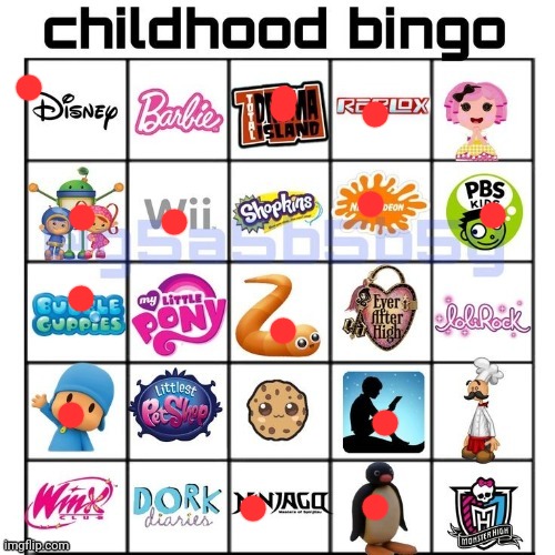 If there were more certain i would get bingo | image tagged in childhood bingo | made w/ Imgflip meme maker