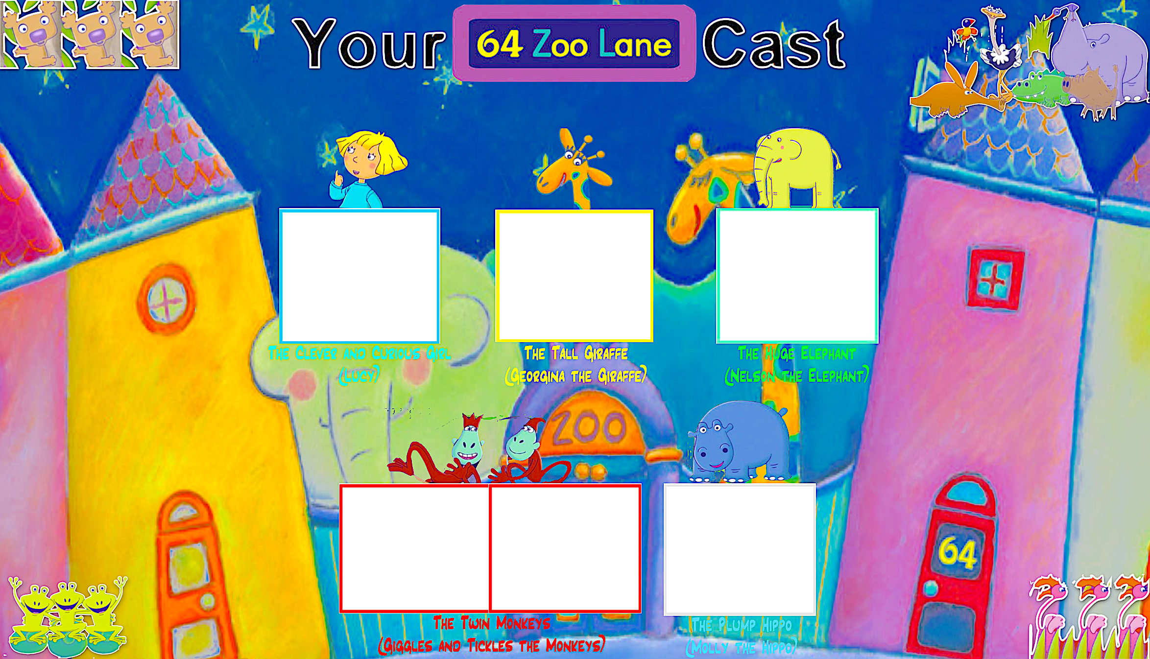 64 Zoo Lane Cast Blank Meme Template