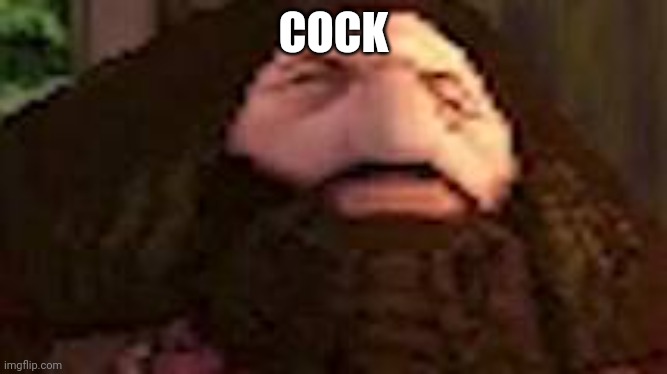 PS1 Hagrid | COCK | image tagged in ps1 hagrid | made w/ Imgflip meme maker