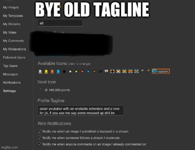 bye old tagline (remastered) | image tagged in bye | made w/ Imgflip meme maker