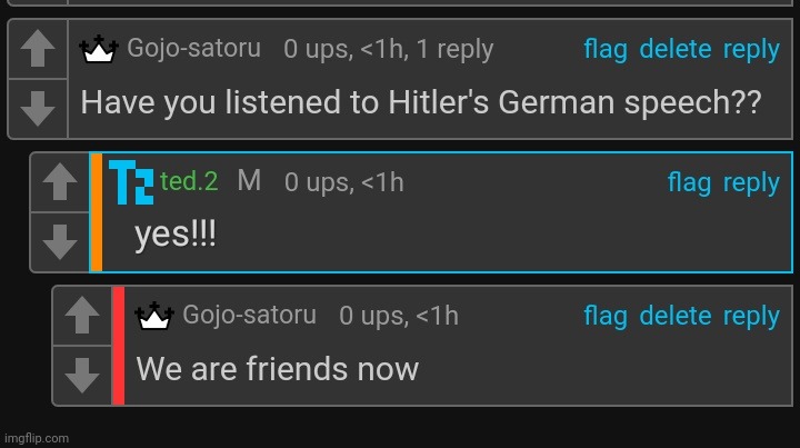 We are friends now | image tagged in we are friends | made w/ Imgflip meme maker