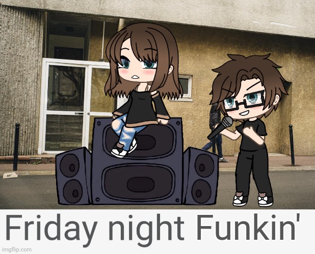 I stumbled across an article that said Friday Night and made this. | Funkin' | image tagged in pop up school 2,pus2,cara,male cara,friday night funkin',friday night | made w/ Imgflip meme maker