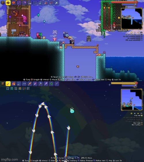 Illegal Terraria, brought to you by yours truly! | image tagged in terraria,gaming,video games,nintendo switch,screenshots,cursed image | made w/ Imgflip meme maker