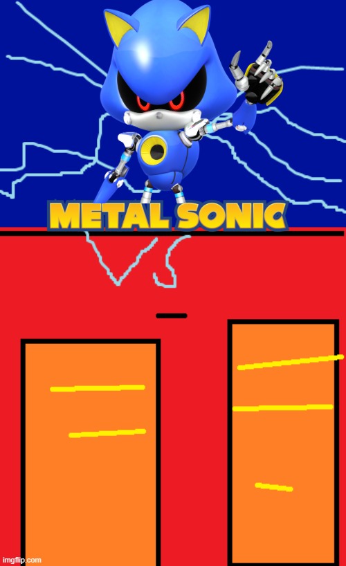 High Quality Metal Sonic Vs Blank Meme Template