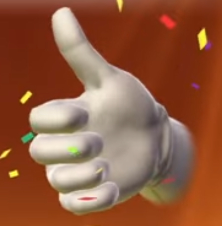 Thumbs Up from Master Hand Blank Meme Template