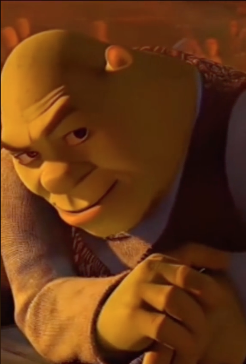 Shrek looking up Blank Meme Template