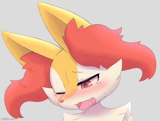 Here have some cropped porn | image tagged in braixen | made w/ Imgflip meme maker
