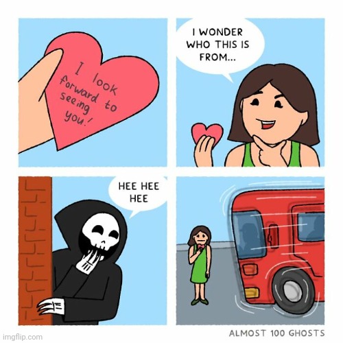 From a CREEPAZOID | image tagged in death,love,heart,lover,comics,comics/cartoons | made w/ Imgflip meme maker