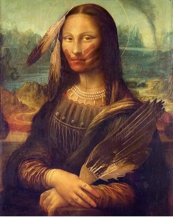 High Quality Lakota Mona Lisa Blank Meme Template