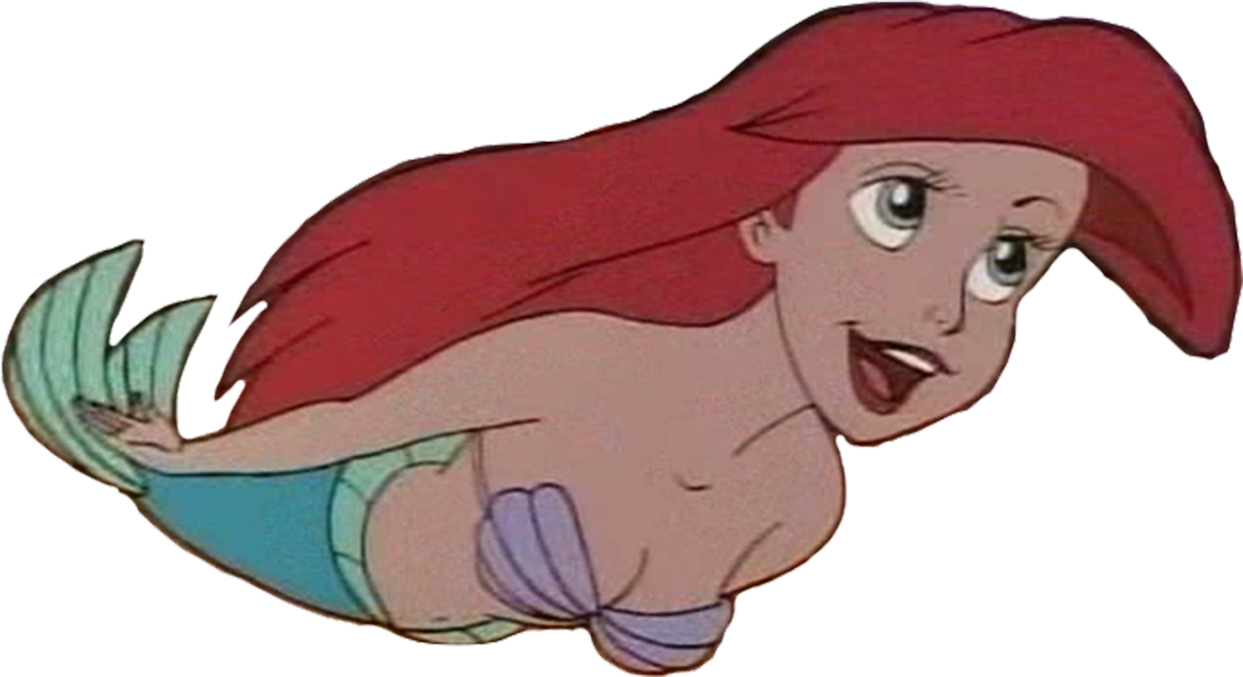 ariel swimming Blank Meme Template