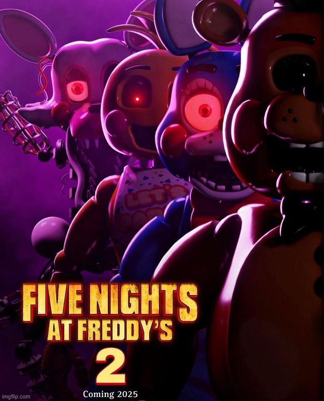 This is the official movie poster for FNAF 2 | made w/ Imgflip meme maker
