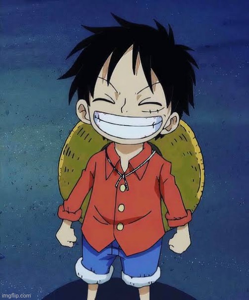 Kid Luffy | image tagged in kid luffy | made w/ Imgflip meme maker