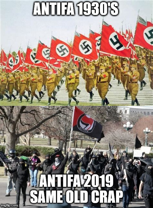 ANTIFA 1930'S | image tagged in nazi brown shirts | made w/ Imgflip meme maker