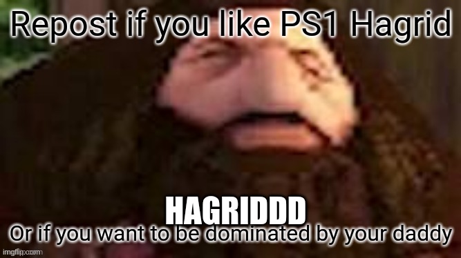 HAGRIIID | HAGRIDDD | image tagged in repost if you like ps1 hagrid | made w/ Imgflip meme maker