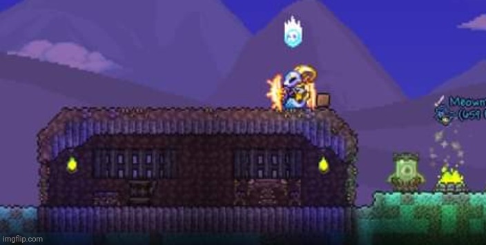 I made a Corruption-themed house! | image tagged in terraria,gaming,video games,nintendo switch,screenshot,multiplayer | made w/ Imgflip meme maker