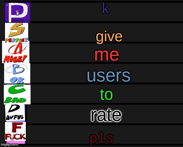 pizza tower tier list V1 | k; give; me; users; to; rate; pls | image tagged in pizza tower tier list v1 | made w/ Imgflip meme maker