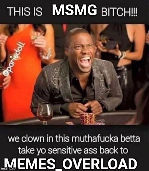 this is X bitch we clown | MSMG MEMES_OVERLOAD | image tagged in this is x bitch we clown | made w/ Imgflip meme maker