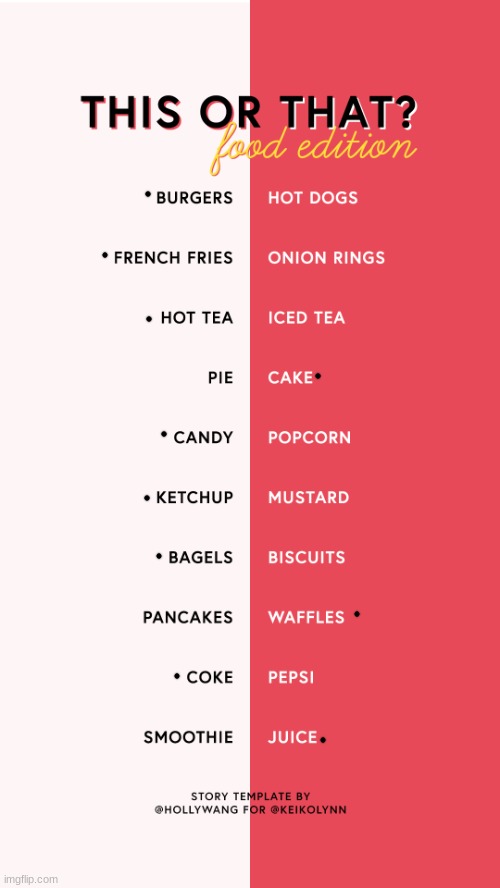 I'm going to get so much hate for saying coke | image tagged in this or that food edition | made w/ Imgflip meme maker
