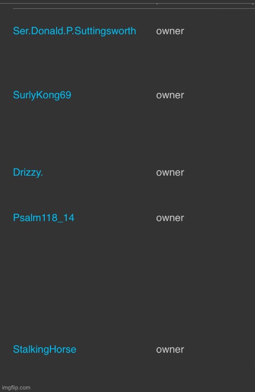 All msmg owners as of currently. | made w/ Imgflip meme maker