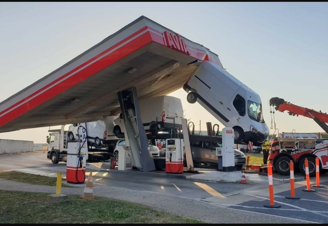 Gas station catastrophy Blank Meme Template