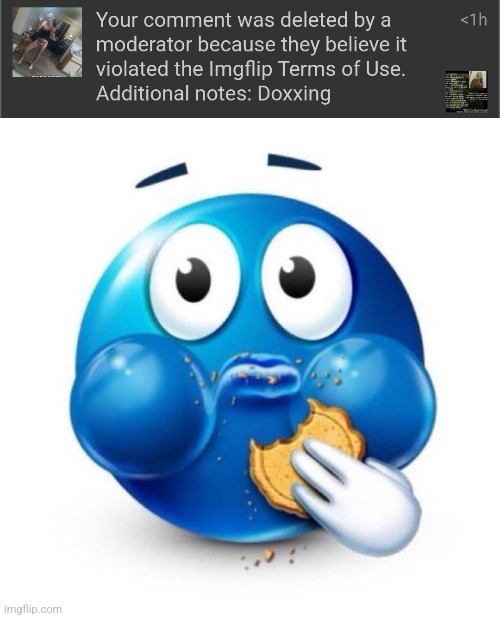 image tagged in blue emoji eating | made w/ Imgflip meme maker