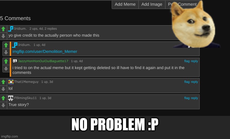 thx for telling me | NO PROBLEM :P | image tagged in okay,have a nice day,profile,good | made w/ Imgflip meme maker