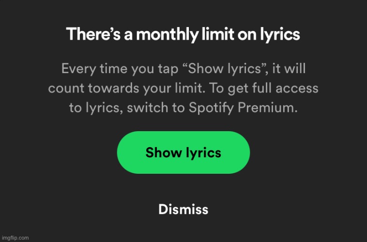 i honestly don’t mind this change, you can just search up the lyrics | made w/ Imgflip meme maker