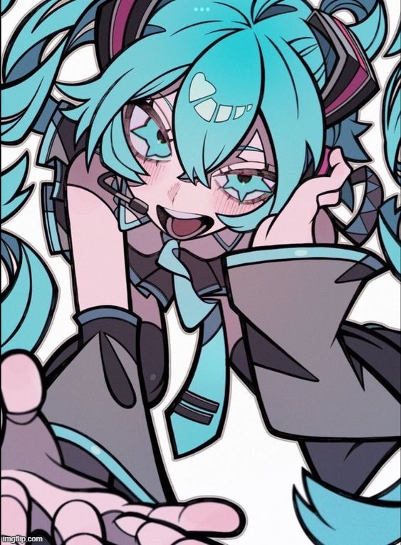 I get way too many Hatsune Miku images on my Pinterest feed lmao | made w/ Imgflip meme maker